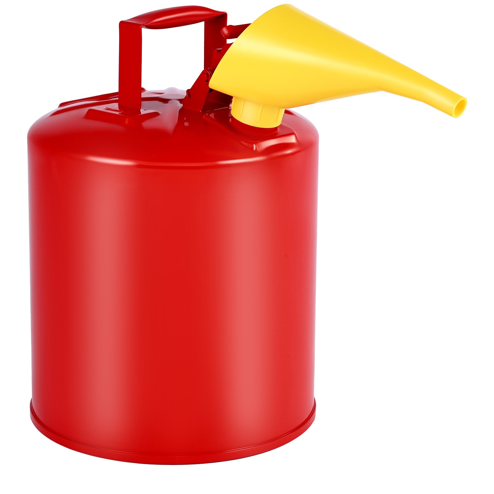 VEVOR Bidón de Seguridad de 19 L Tipo I con Parallamas, Tapa de Cierre Automático y Embudo de Polietileno, Asa Ergonómica, para Almacenamiento de Materiales Inflamables, Color Rojo, 295 x 425 mm