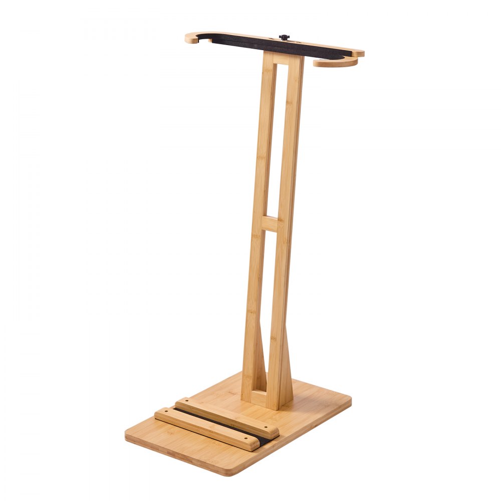 VEVOR Soporte Vertical para Tablas de Surf, Soporte de Madera para Tablas de Surf Ajustable de 370 a 665 mm, Organizador de Tabla Independiente con Relleno de Corcho, para Wakeboard, Snowboard