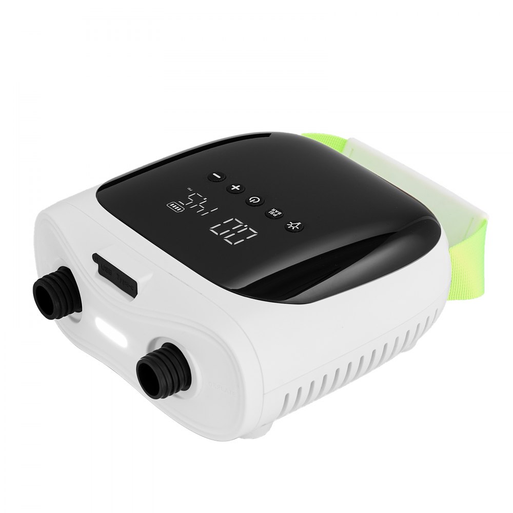 VEVOR Bomba a Tabla de Paddle Surf, 137,8 kPa, Recargable a Batería, Bomba Aire Eléctrica de Doble Etapa con Apagado Automático y Desinflado, para Tiendas Campaña y Colchones, 189 x 175 x 80 mm