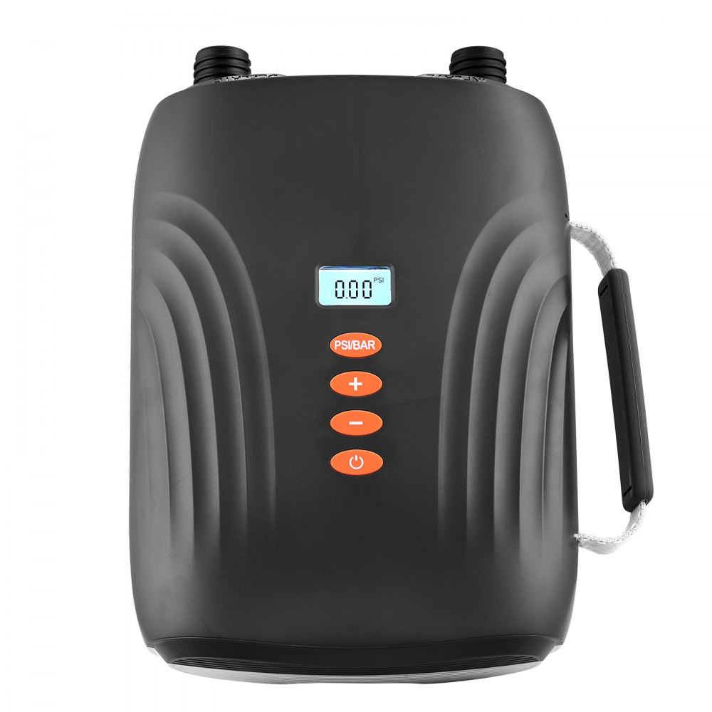 VEVOR Bomba de Aire 137,8 kPa para Tablas de Paddle Surf, Recargable a Batería, Inflado y Desinflado de Dos Etapas, con Apagado Automático y Conector, para Botes Inflables, Tiendas de Campaña