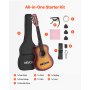 VEVOR Guitarra Clásica, Kit de Guitarra Clásica de Madera de 780 mm con Cuerdas de Nailon, Funda, Correa, Afinador, Cuerdas Adicionales, Púas, Cejilla, Madera de Tilo, Color del Amanecer