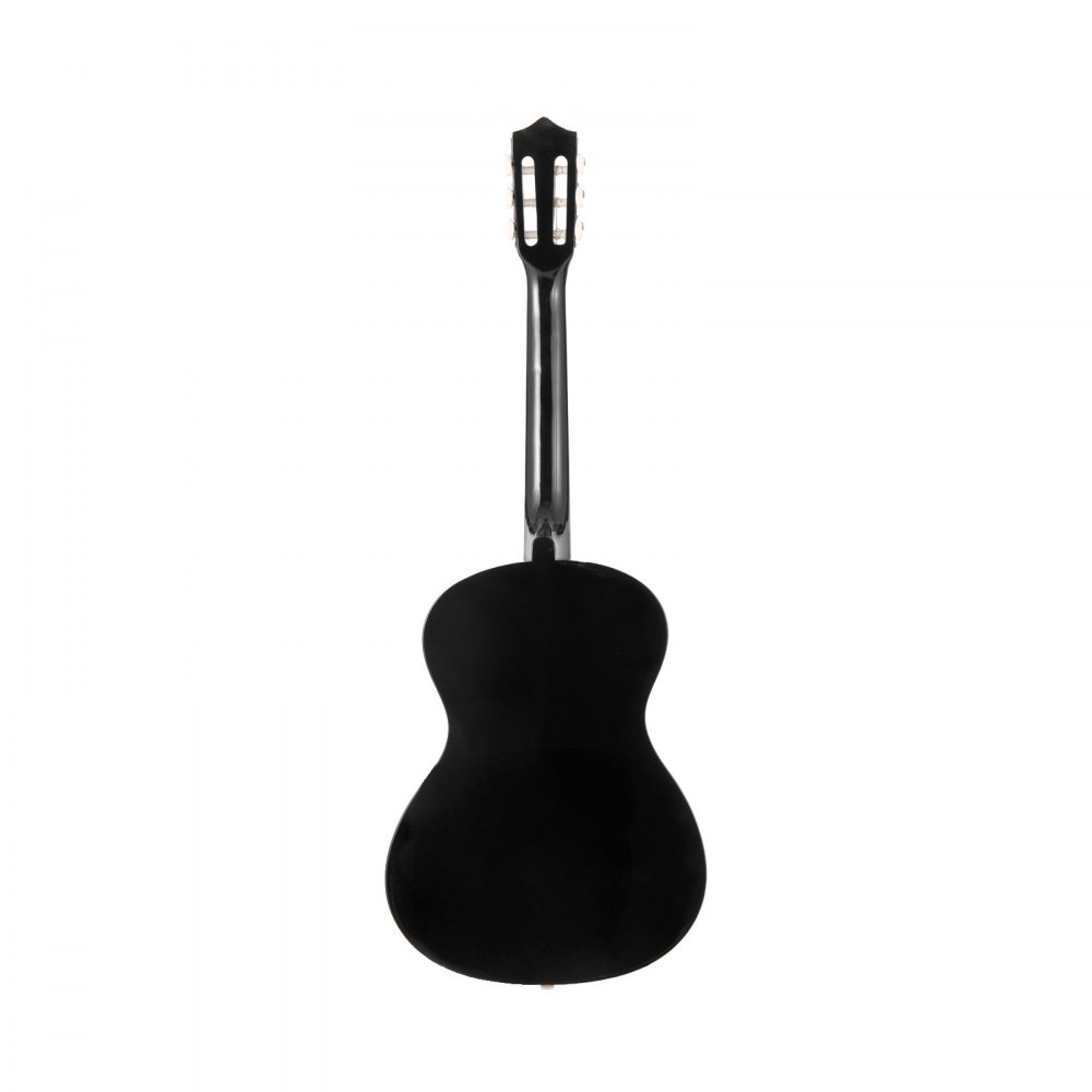 VEVOR Guitarra Clásica, Kit de Guitarra Clásica de Madera de 960 mm con Cuerdas de Nailon, Funda, Correa, Afinador, Cuerdas Adicionales, Púas, Cejilla, Madera de Tilo, para Estudiantes, Negro