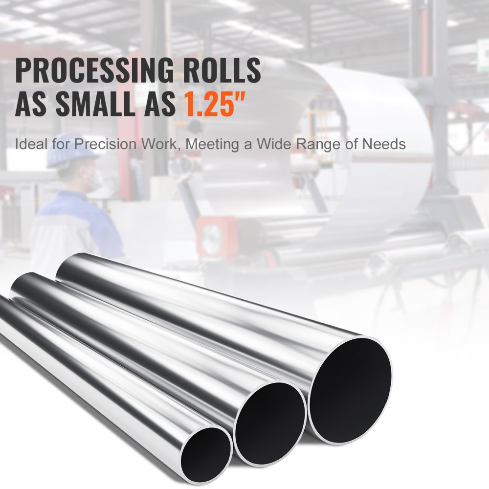 VEVOR Dobladora de Rollos 320mm Máquina Dobladora de Chapa 30mm Calibre 20 con 2 Rodillos Extraíbles Máquina Laminadora para Chapa de Acero con Bajo Contenido de Carbono, Cobre, Aleación de Aluminio