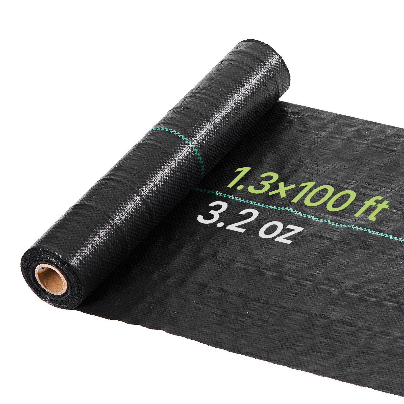 VEVOR Malla Antihierbas 0,4 x 30,5 m, 90 g/m², Tela Geotextil para Control de Maleza Polipropileno Tejido de Alta Densidad para Drenaje, Invernaderos, Jardines, Caminos de Grava, Ventilación, Exterior