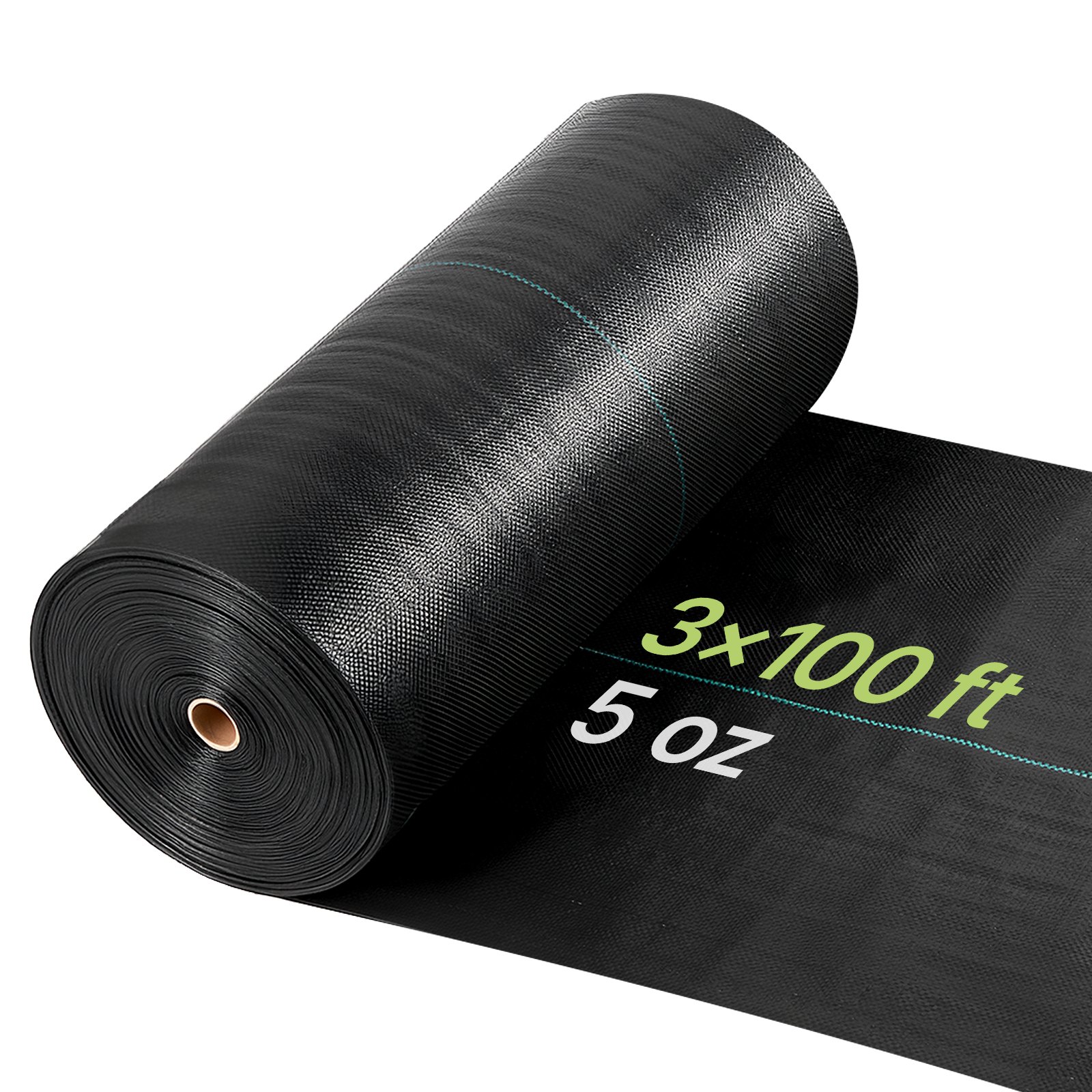 VEVOR Malla Antihierbas 0,9 x 30,5 m 168 g/m², Tela Geotextil para Control de Maleza Polipropileno Tejido de Alta Densidad para Invernaderos, Jardines, Caminos de Grava, Exterior, Ventilación, Drenaje