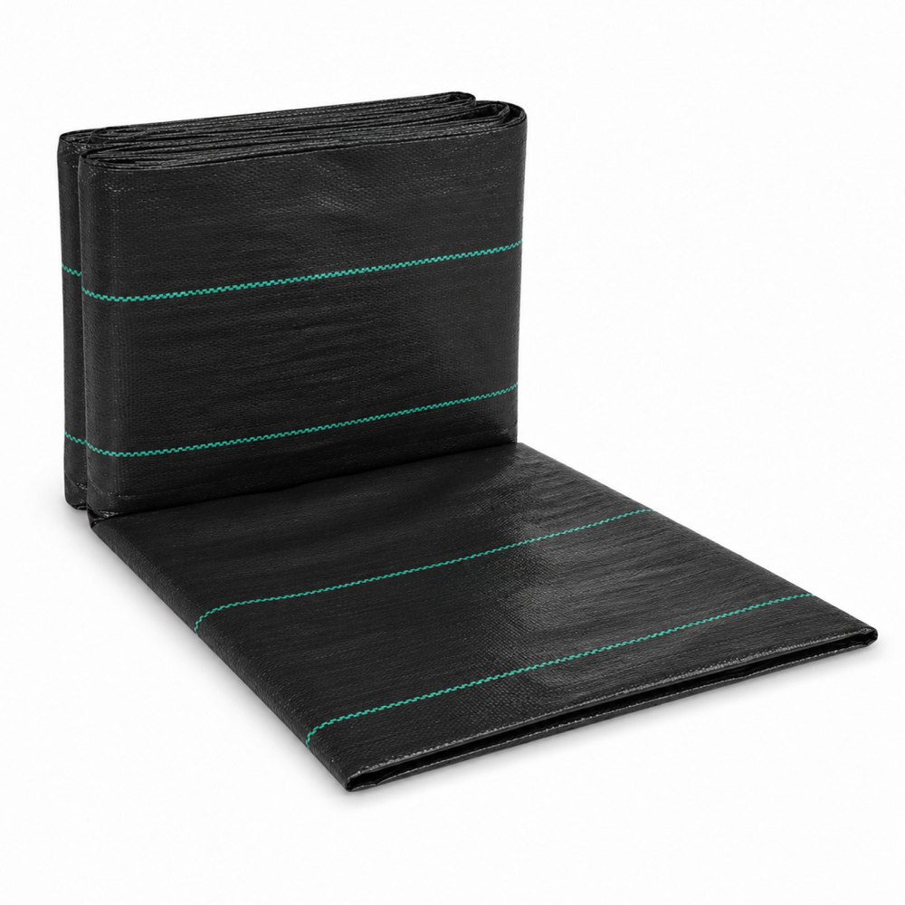 VEVOR Tela Mantillo Antimalezas 1,2 x 91,4 m Geotextil Tejido Anticrecimiento de Malezas Bajo Grava 108 g/m² Tejido PP Permeable Resistente al Desgarro para Paisajismo, Cubierta del Suelo, Negro