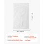 VEVOR Empty Sandbags, 100 Packs 40 x 66 cm, Heavy Duty Sand Bags Sacks with Ties, 22.6kg Capacity Woven Polypropylene Sandbags, Tear-Resistant & UV-Resistant Sand Bags for Flood Protection Barrier