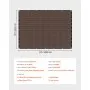 VEVOR Toldo de Sombra 305 x 366 cm Tela Parasol con Ojales de Acero Inoxidable Red de Sombreado HDPE 140 g/m² Tejido de Protección con 30 Bridas para Exteriores, Patios, Jardines, Terrazas, Marrón