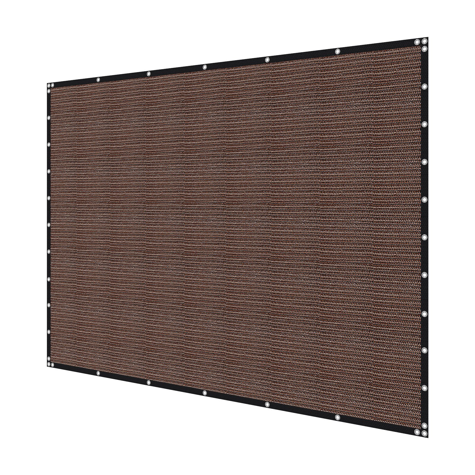 VEVOR Toldo de Sombra 305 x 366 cm Tela Parasol con Ojales de Acero Inoxidable Red de Sombreado HDPE 140 g/m² Tejido de Protección con 30 Bridas para Exteriores, Patios, Jardines, Terrazas, Marrón