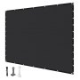 VEVOR Toldo de Sombra 305 x 366 cm Tela Parasol con Ojales de Acero Inoxidable Red de Sombreado HDPE 140 g/m² Tejido de Protección con 30 Bridas para Exteriores, Patios, Jardines, Terrazas, Negro