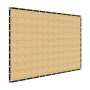 VEVOR Toldo de Sombra 366 x 610 cm Tela Parasol con Ojales de Acero Inoxidable Red de Sombreado HDPE 160 g/m² Tejido de Protección con 30 Bridas para Exteriores, Patios, Jardines, Terrazas, Beige