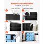 VEVOR Taquillas Metálicas de 9 Puertas 90 x 45 x 94 cm, Armario Metálico con Cerradura, Capacidad de Carga de 29,9 kg, Ranuras de Ventilación, Taquilla Vestuario para Oficina Gimnasio, Azul y Negro