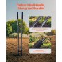 VEVOR Excavadora de Agujeros Manual para Postes Resistente con Mango de Acero al Carbono de 145 mm, Marcas de Escala y Hoja de Metal, Herramienta para Excavar Agujeros para Jardinería y Exteriores