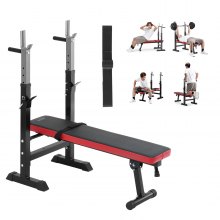 VEVOR Banco de Pesas Entrenamiento de Fuerza 1180 x 550 x 1100 mm Carga 181 kg