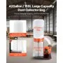 VEVOR Extractor de Polvo, 2038,8 m³/h, Extractor de Virutas de 2,5 Micras, Sistema de Recolección de Serrín de 2,0 HP con Bolsa de Polvo de 132,5 L y Bolsa de Filtro de 159 L, para Carpintería