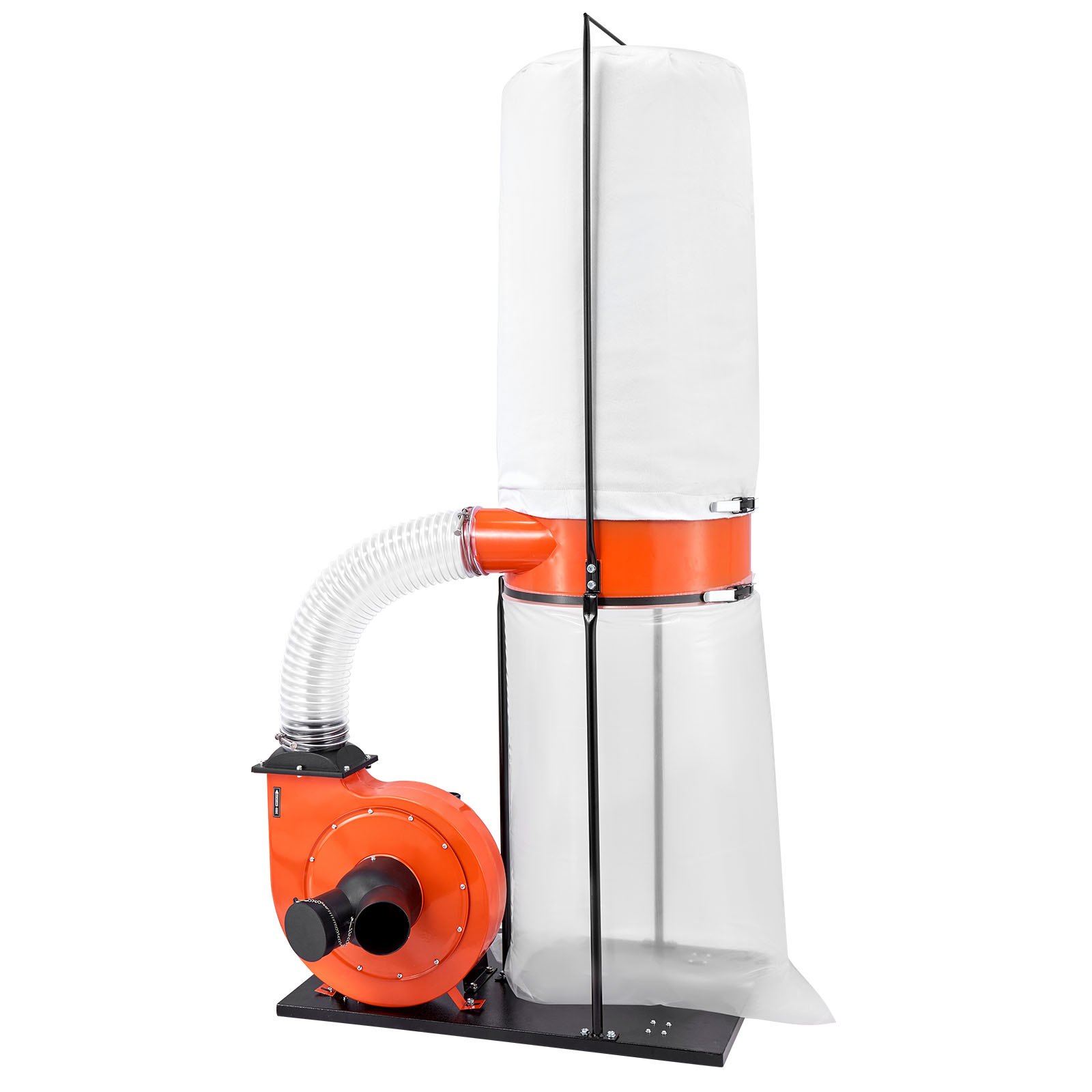 VEVOR Extractor de Polvo, 2038,8 m³/h, Extractor de Virutas de 2,5 Micras, Sistema de Recolección de Serrín de 2,0 HP con Bolsa de Polvo de 132,5 L y Bolsa de Filtro de 159 L, para Carpintería