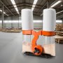 VEVOR Dust Collector, 1550 CFM 2.5 Micron Vortex Cone Dust Collectors, 3.0HP Sawdust Collection System with Two 132.5L Dusts Collector Bags & Two 159L Filter Bags, 2800 RPM, Non-Woven Fabric