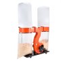 VEVOR Dust Collector, 1550 CFM 2.5 Micron Vortex Cone Dust Collectors, 3.0HP Sawdust Collection System with Two 132.5L Dusts Collector Bags & Two 159L Filter Bags, 2800 RPM, Non-Woven Fabric