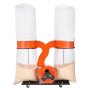 VEVOR Dust Collector, 1550 CFM 2.5 Micron Vortex Cone Dust Collectors, 3.0HP Sawdust Collection System with Two 132.5L Dusts Collector Bags & Two 159L Filter Bags, 2800 RPM, Non-Woven Fabric