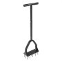 VEVOR Aireador de Césped con Plataforma Ancha para Pies Soporta 90 kg, Mango Largo de 58 cm, 15 Púas de Acero de 6 cm, Herramienta de Aireación de Césped Manual para Jardín Zonas para Mascotas y Patio