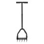 VEVOR Aireador de Césped con Plataforma Ancha para Pies Soporta 90 kg, Mango Largo de 58 cm, 15 Púas de Acero de 6 cm, Herramienta de Aireación de Césped Manual para Jardín Zonas para Mascotas y Patio