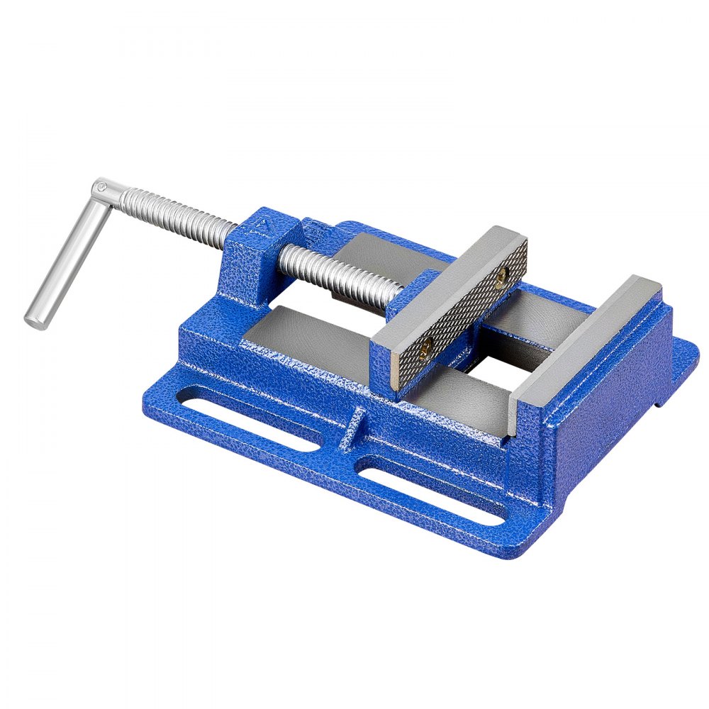 VEVOR Tornillo de Banco Paralelo, Mordaza de 10,16 cm, para Taladro de Columna, Construcción de Hierro Fundido, para Carpintería, Metalistería, Perforación y Corte, hasta 7 kN, 220 x 165 x 58 mm