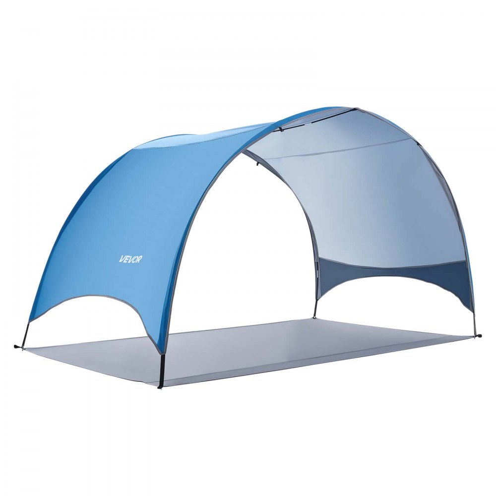 VEVOR Tienda de Playa para 4 Personas 267 x 165 x 153 cm, Carpa de Refugio de Sol Protección UPF 50+, Carpa Portátil de Playa con Bolsa de Transporte y Estacas, para Picnics, Camping, Pescar, Azul