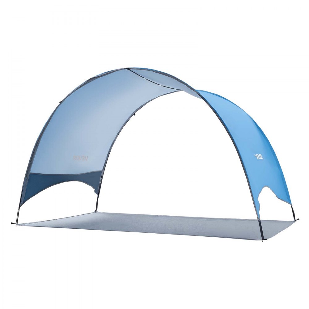 VEVOR Tienda de Playa para 3 Personas 230 x 148 x 137 cm, Carpa de Refugio de Sol Protección UPF 50+, Carpa Portátil de Playa con Bolsa de Transporte y Estacas, para Picnics, Camping, Pescar, Azul