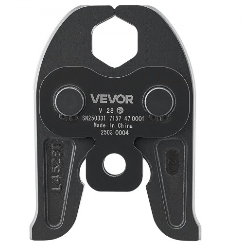 VEVOR Mordaza de Prensado V28 de 28 mm para Tubos de Acero Inoxidable Tipo V, de Acero Cementado de Alta Resistencia, Compatibles con Herramientas de Prensado Estándar, 148 x 110 x 39 mm, Negro