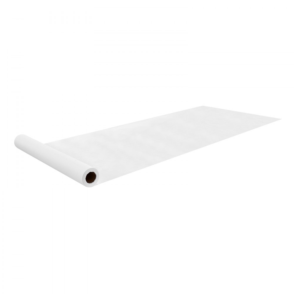 VEVOR Papel para Camillas de Reconocimiento Médico, Rollos de Crepé de 53 cm x 38 m, 12 uds, Desechable, Ideal para Spas, Guarderías, Médicos, Quiroprácticos, Masaje, Blanco, Súper Absorbente