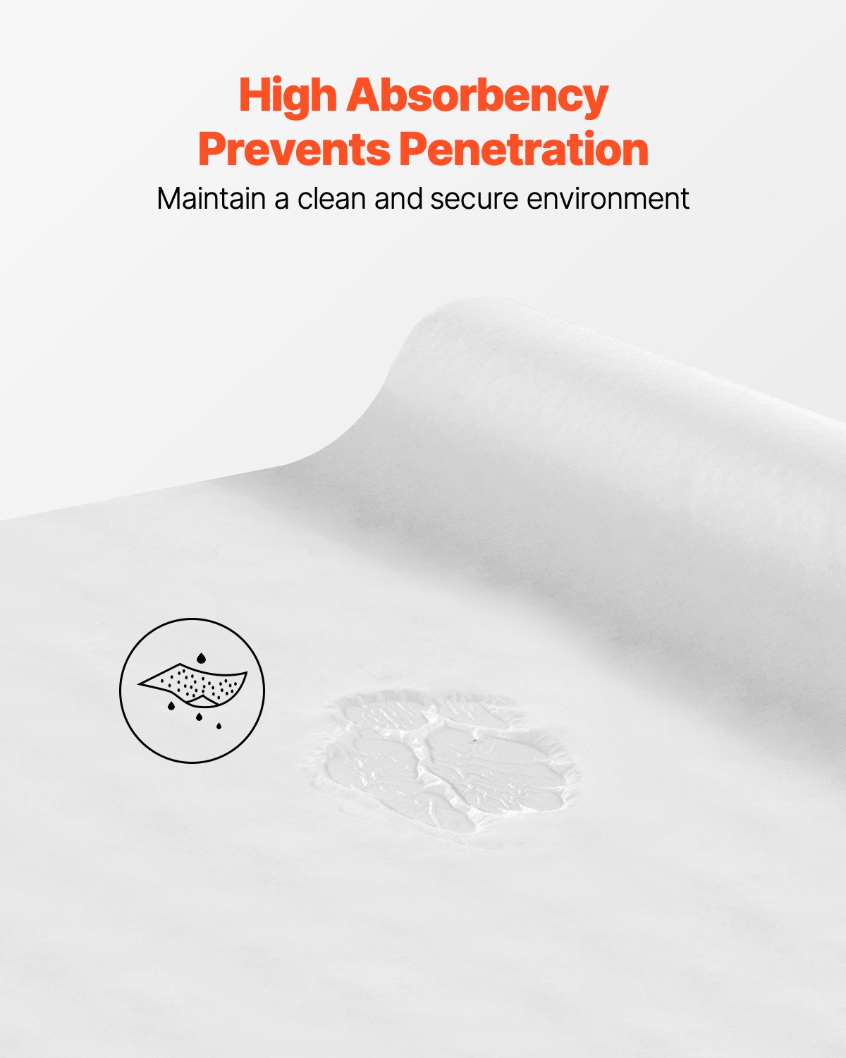 VEVOR Papel para Camillas de Reconocimiento Médico, Rollos de Crepé de 53 cm x 38 m, 12 uds, Desechable, Ideal para Spas, Guarderías, Médicos, Quiroprácticos, Masaje, Blanco, Súper Absorbente