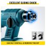 VEVOR Martillo Perforador, 18?V Velocidad sin Carga 0-900 rpm, 2 Funciones Martillo Taladro Atornillador con 5 Brocas, 200x260x80 mm Taladro a Batería Azul, Utilizado para Concreto Acero y Madera