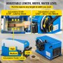 Dispensador de cinta activado por agua VEVOR con largo, ancho y nivel de agua ajustables.