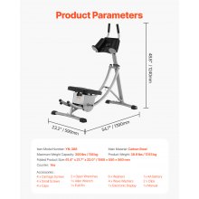 VEVOR Máquina de Ejercicios Abdominales Ajustable Capacidad de Peso de 136 kg