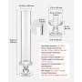 VEVOR Juego de 24 Portavelas de Cristal Hurricane, Portavelas de Vidrio Cilíndricos Altos, Altura 350 mm, Diámetro 65 mm, Vidrio de Borosilicato, para Decoración, Centros de Mesa y Bodas, Transparente