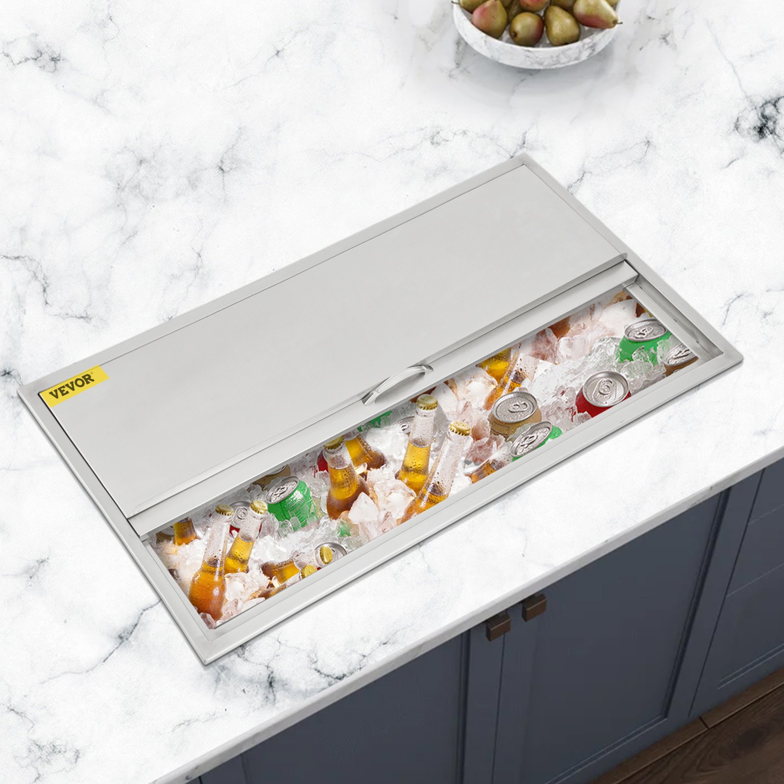 Cubitera De Hielo Ice Chest 91 X 45 cm With Cover Champán Enfriador Restaurante