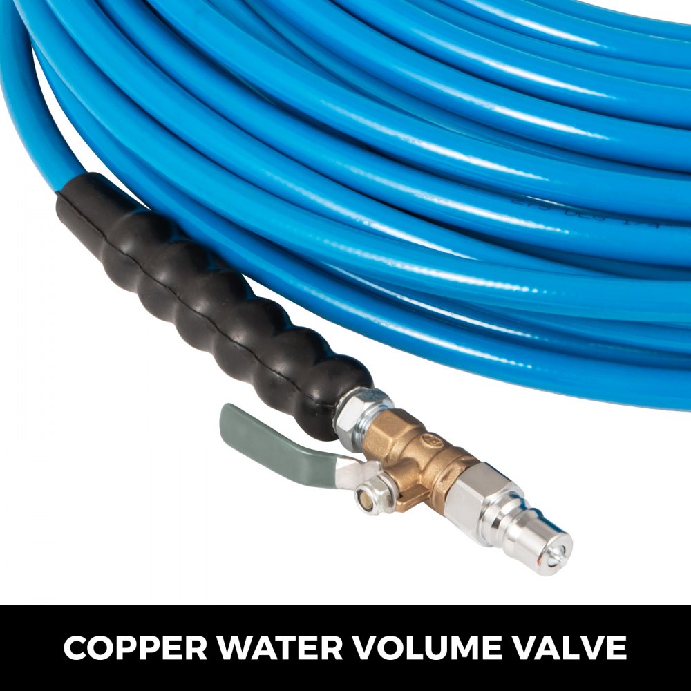 1/4" 75ft Manguera Para Lavadora A Presión Tubería Con Válvula De Cobre 3000psi