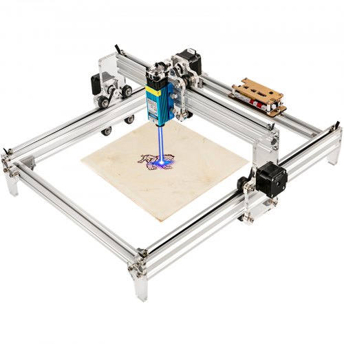 VEVOR Grabador de Láser para Madera 2,500 MW 395 x 285 mm, Máquina de Grabado CNC 3040, 1,33 A Tamaño de 53,8 x 48,7 x 21,6 cm, Kit de Enrutador CNC Conexión con USB para Plástico, Papel, Bambú