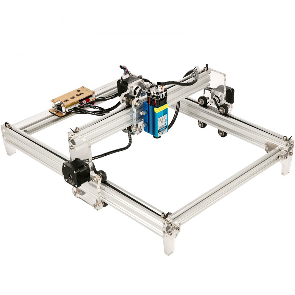 VEVOR Grabador de Láser para Madera 2,500 MW 395 x 285 mm, Máquina de Grabado CNC 3040, 1,33 A Tamaño de 53,8 x 48,7 x 21,6 cm, Kit de Enrutador CNC Conexión con USB para Plástico, Papel, Bambú