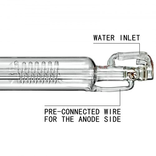 VEVOR Tubo Láser de CO2 Tubo Láser 40W 700mm.  Tubo Láser de Vidrio para Máquina de Grabado y Corte por Láser