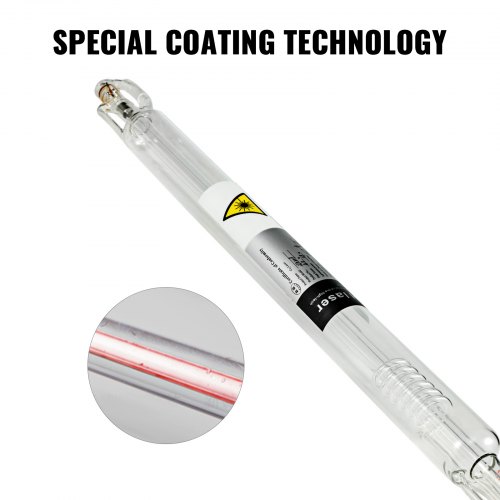 VEVOR Tubo Láser de CO2 Tubo Láser 40W 700mm.  Tubo Láser de Vidrio para Máquina de Grabado y Corte por Láser