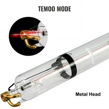 VEVOR Tubo Láser CO2, Tubo Láser, 80W, Máquina de Grabado Láser,1230mm, para Máquina de Grabado y Corte por Láser