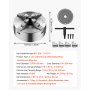 VEVOR Mandril de Torno de 4 Mordazas Diámetro Exterior de 200 mm, Autocentrante con Placa de Soporte Roscada, Rango de Sujeción de 4-200 mm con Tornillos de Llave en T para Torno de Madera y Metal
