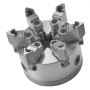VEVOR 6-jaw chuck, 160 mm, self-centering chuck with D1-4 cam lock mounting plate, 3-145 mm clamping range with T-bolts, HT300 material, for wood and metal lathes