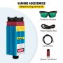 VEVOR Kit de Módulo de Cabezal Láser de 5500 mw, Kit de Módulo Láser Azul Longitud de Onda 445-450 nm (Azul), Neje Láser 12 V/1 A DC, Cabezal Láser CNC Aluminia Apoyo PWM/TTL con Accesorios Completos