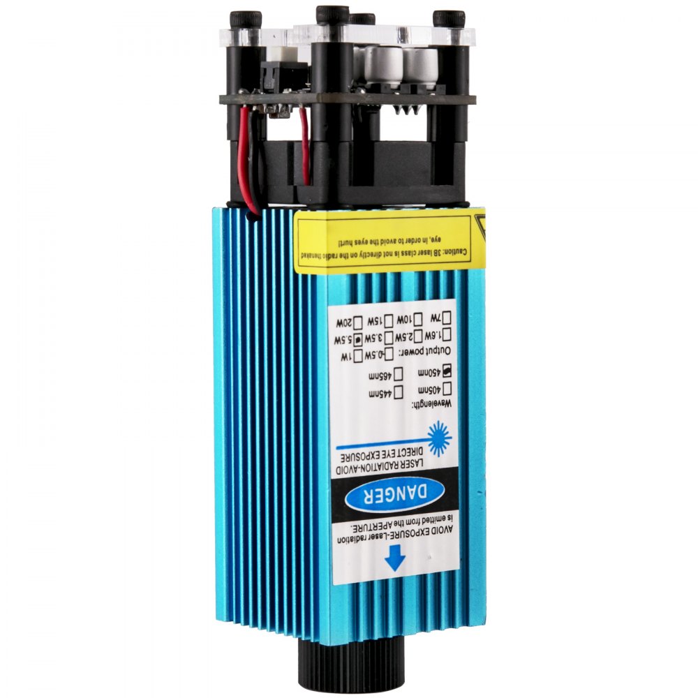 Vevor Kit De Módulo De Cabezal Láser, Kit De Módulo Láser Azul 500mw 12v Pwm/ttl