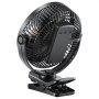 VEVOR Ventilador Portátil con Clip, Batería Doble hasta 139 CFM, 4 Velocidades 3 Fijas 1 Modo de Circulación, Ventilador con Pinza USB-C para Oficina Escritorio Camping Viaje Cinta de Correr, Negro