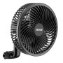 VEVOR Ventilador con Clip de Cultivo Paquete de 2, Type-C, Doble Motor, 10 Velocidades 9 Fijas y 1 Modo Circulación, Cable 1,5 m, Ventilador con Clip Oscilante 125 CFM para Plantas Invernadero Interior