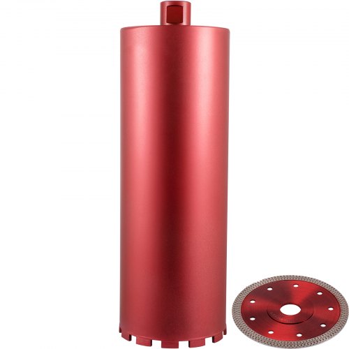 VEVOR Saca Núcleos Taladro de 152 mm Broca de Taladro de Núcleo 355 mm Broca de Núcleo Húmeda 5 / 8in-11 Broca Corona Diamantada 13,5 libras / 6 kg Diamante y Aleación de Aluminio Broca Húmeda