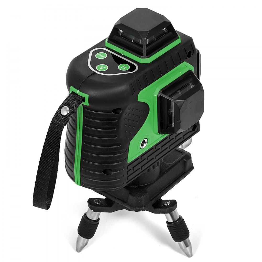 Nivel Láser Rotativo 360° Rayo Verde 3d 12 Líneas Cruzadas Autonivelante 25m